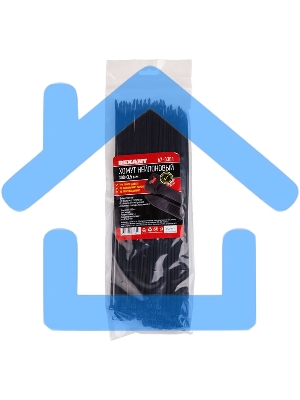 Хомут кабельный 3.6х300 тройной замок нейл. черный (уп.100шт) Rexant 67-0301