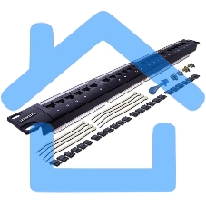 Патч-панель LANMASTER 24 порта, UTP, кат.6, 1U