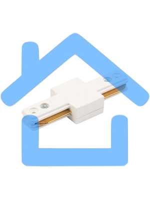 Коннектор для однофазного шинопровода I-образный Rexant белый