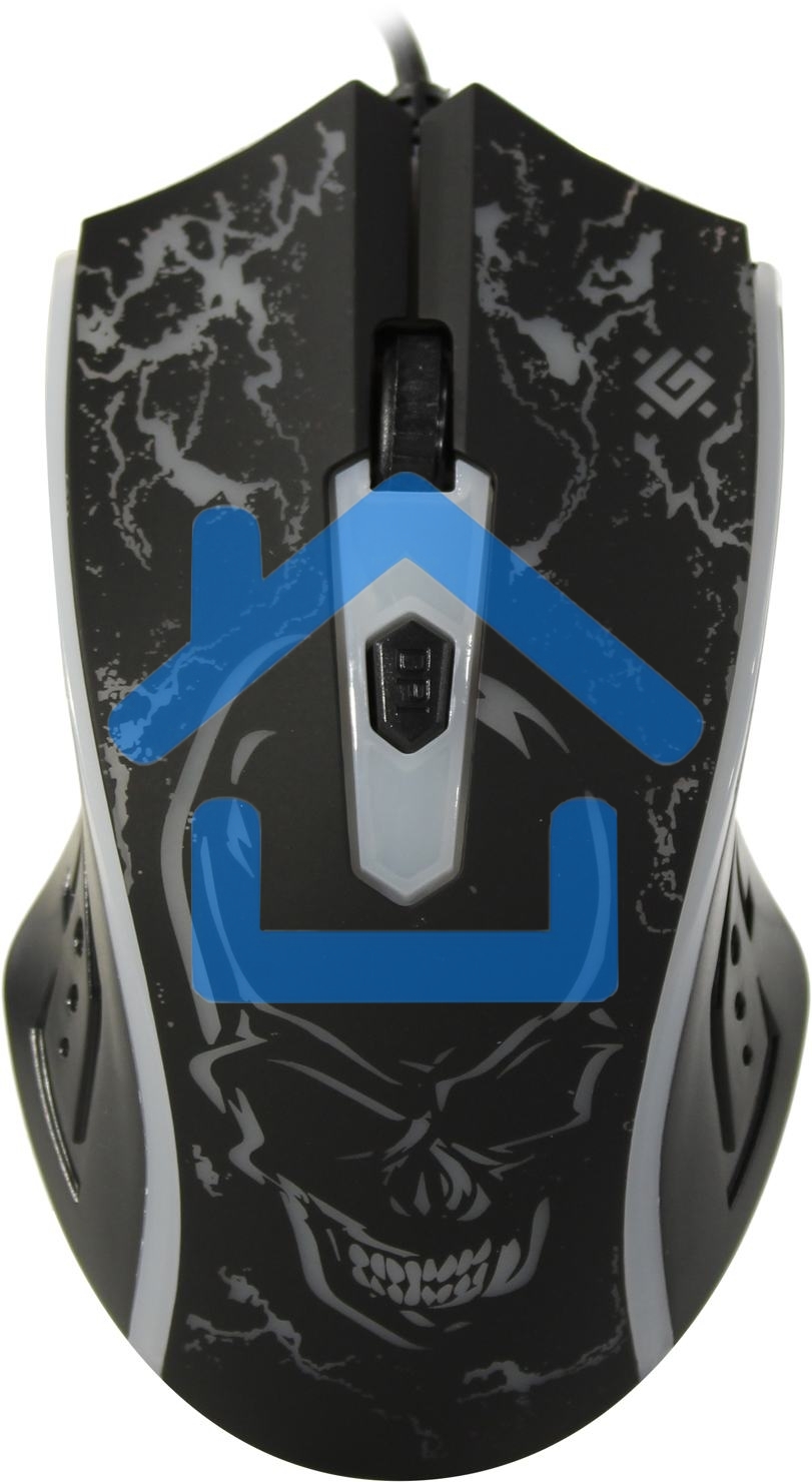 Мышь проводная Defender Overmatch GM-069 черный, 2400 dpi, USB, кнопки - 4