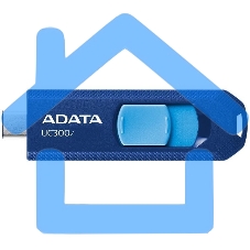 Флешка USB ADATA UC300 (ACHO-UC300-64G-RNB/BU), 64 Gb, Type-C USB 3.2 Gen1, R/W 100/30, синий/голубой
