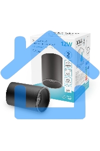 Светильник светодиодный накладной Gauss HD007 12W черный 4100K 79x100мм