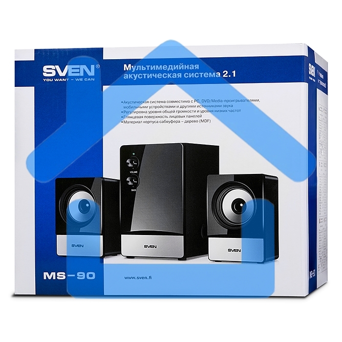 Акустическая система SVEN MS-90 черный (2x2.5W+ сабвуфер 5W, дерево)