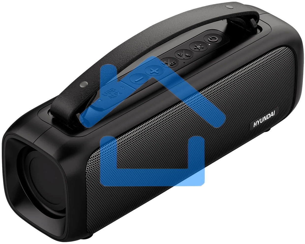 Портативная колонка Hyundai H-PS1020 черный 16W 2.0 BT 10м 1500mAh