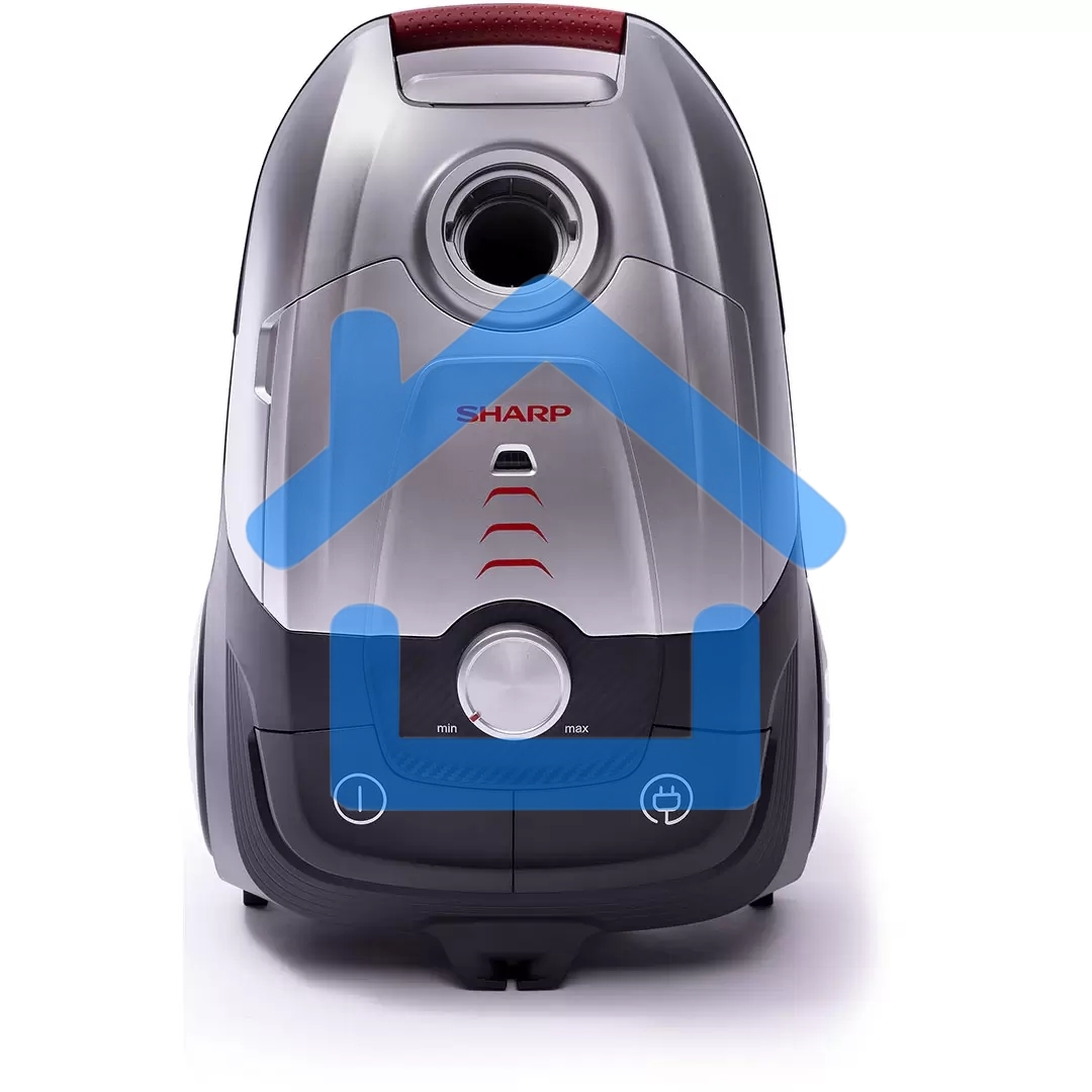 Пылесос Sharp ECJB19RS серебристый, 350/1900 Вт, уборка сухая, пылесборник мешок 2.3 л