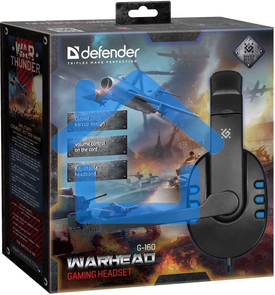 Гарнитура Defender GAMING WARHEAD G-160 BLACK/BLUE