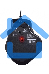 Мышь проводная Defender Redragon Bullseye черный, 12400 dpi, USB, кнопки - 8