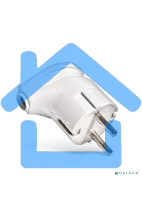 Вилка электрич. с заземл. угл. бел. 16А 250В (еврослот) UNIVersal А105