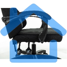 Кресло игровое Zombie Rudger черный с подголов. крестов. пластик