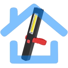 Фонарь автомобильный, двухрежимный, на подставке, с магнитом, крюком и клипсой Rexant