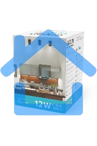 Светильник светодиодный накладной Gauss HD007 12W черный 4100K 79x100мм