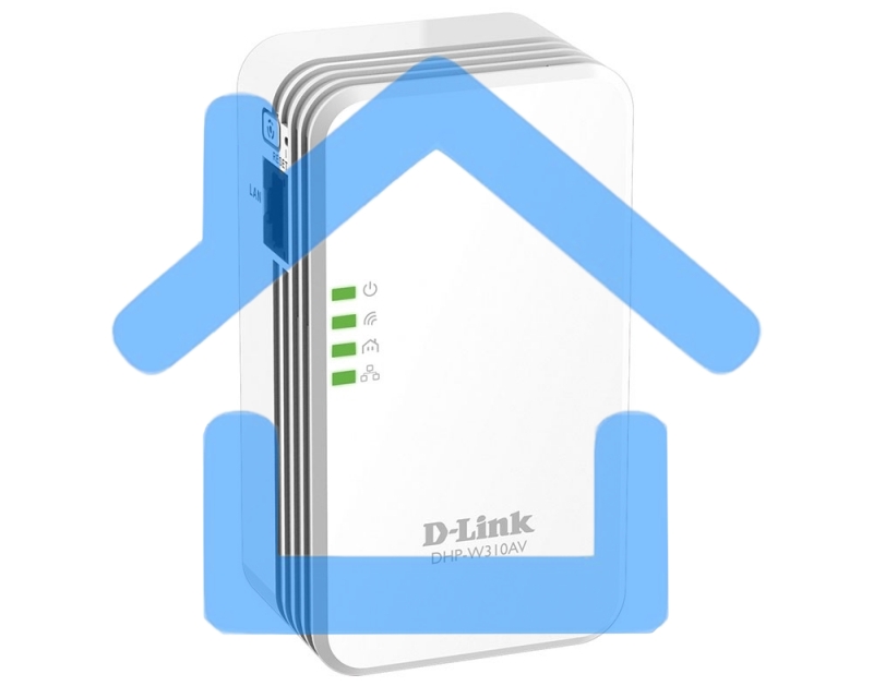 Беспроводной PowerLine-адаптер D-Link DHP-W310AV N300 с поддержкой HomePlug AV