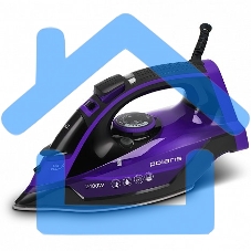 Утюг Polaris PIR 2415K с отпар., Черный/фиолетовый