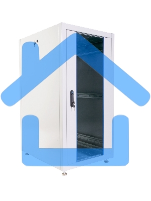 Шкаф телекоммуникационный напольный ЭКОНОМ 24U (600 х 1000) дверь стекло, дверь металл