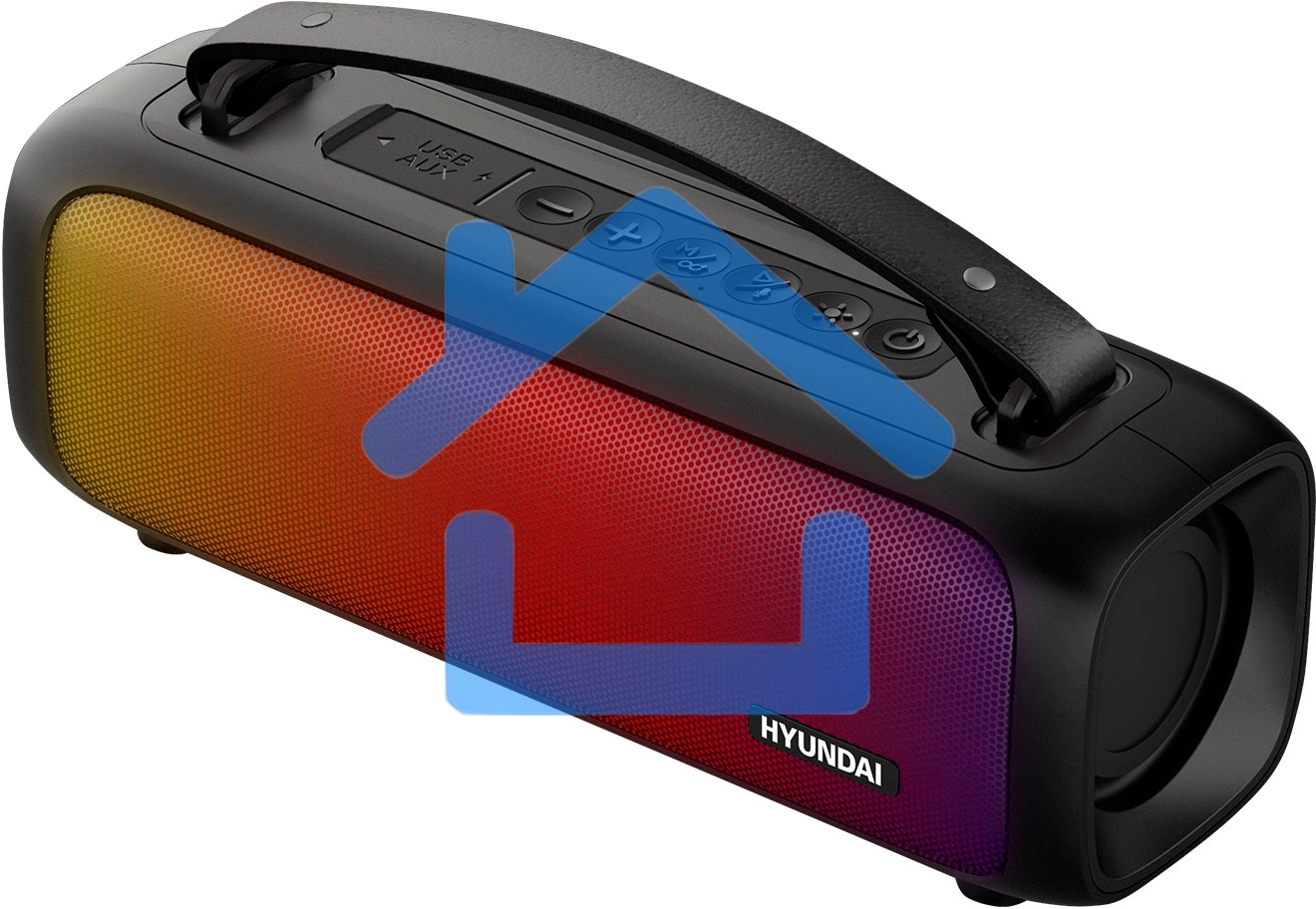 Портативная колонка Hyundai H-PS1020 черный 16W 2.0 BT 10м 1500mAh