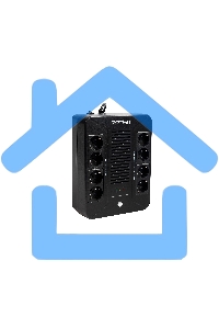 Источник бесперебойного питания SMARTWATT UPS SAFE PRO 1000 черный 1000/600 ВА/Вт, линейно-интерактивный, напольный/настенный, LED индикация, Shuko CEE7/4 - 8 шт. (4 шт. с резервным питанием, 4 шт. - сетевой фильтр)