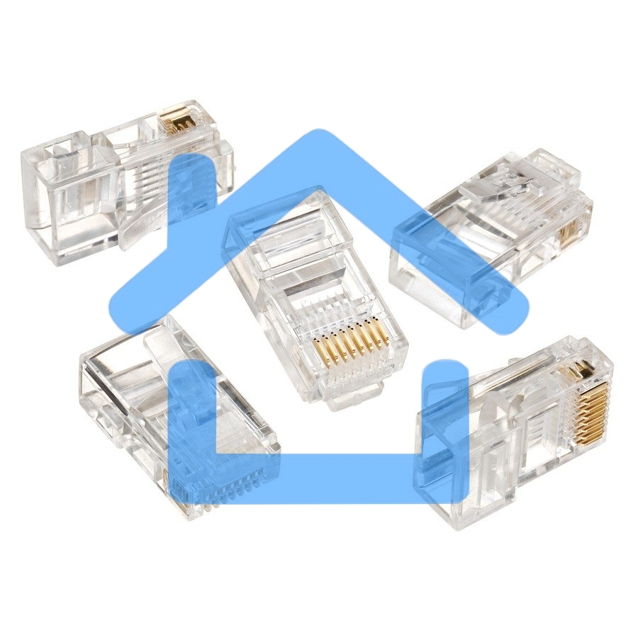 Коннектор Gembird Вилка RJ-45 LC-8P8C-001 (3-зубца) кат.5e, для одножильного кабеля (100 шт.)