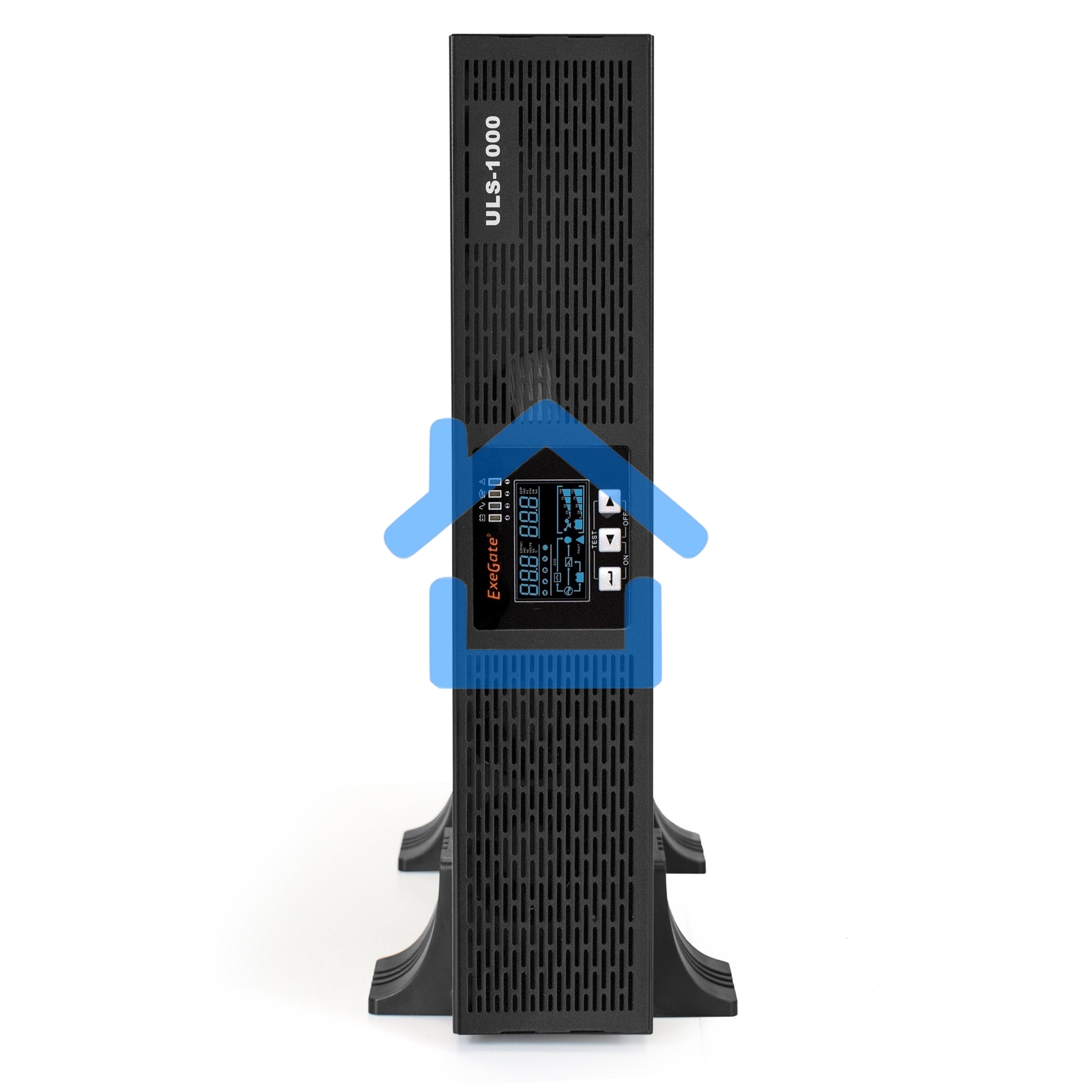 Источник бесперебойного питания On-line ExeGate EP285646RUS PowerExpert ULS-1000.LCD.AVR.C13.USB.RS232.SNMP.2U 1000VA/1000W, On-Line, PF=1, LCD, 4*IEC-C13, RS232, USB, SNMP-slot, Rackmount 2U/Tower, черный