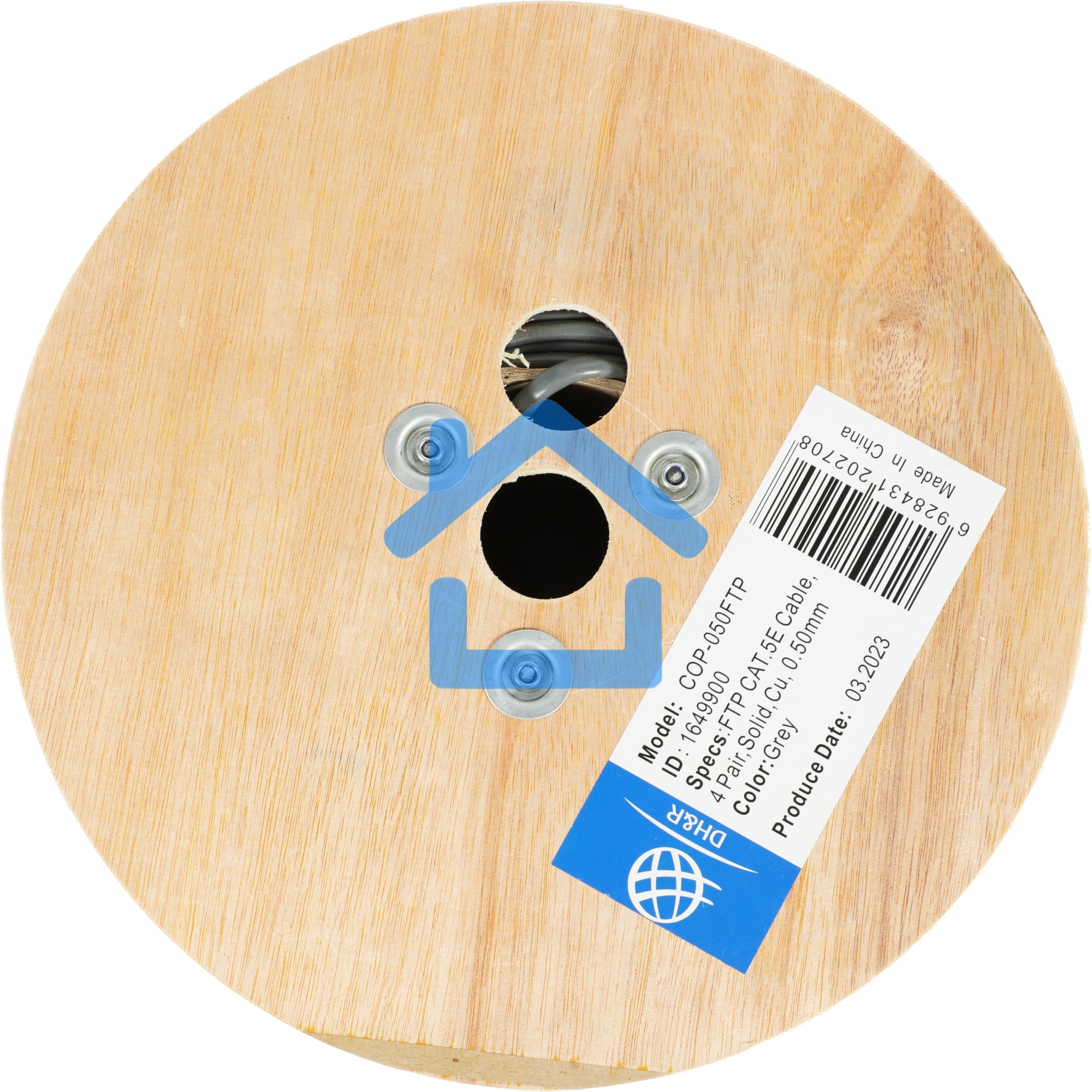 Кабель сетевой Ningbo FTP 4 пары cat5E solid 0.5мм Cu molded 305м серый