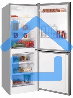 Холодильник Nordfrost NRB 131 S серебристый двухкамерный 170/100 л морозилка снизу, капельная система
