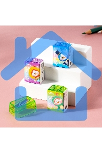 Точилка для карандашей ручная Deli EH552 Little Singer, 1 отверстие, пластик, ассорти, коробка