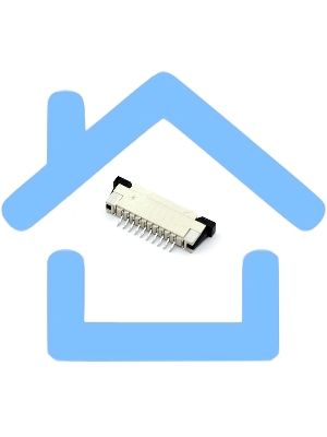 Разъем FPC Half Coverage Top Contact 1.0K-BS-10PWB 10 pin высота 2мм шаг 1мм