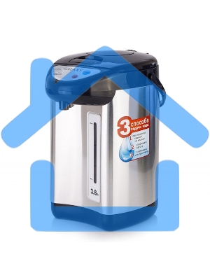 Термопот Galaxy Line GL 0604, серебристый с черным, 900 Вт, 3,8 л