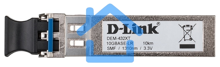 Трансивер D-Link 432XT/B1A SFP+ с 1 портом 10GBase-LR с поддержкой DDM для одномодового оптического кабеля (до 10 км)