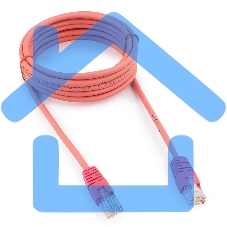 Патч-корд UTP Cablexpert кат.5e, 3м, литой, многожильный (розовый)