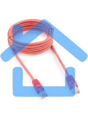Патч-корд UTP Cablexpert кат.5e, 3м, литой, многожильный (розовый)
