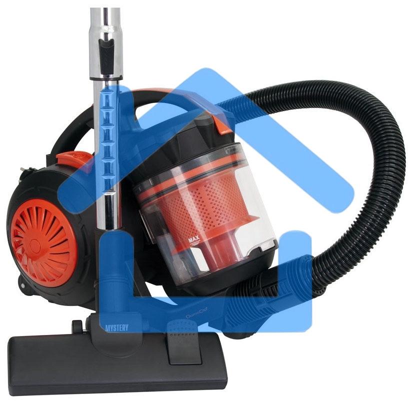 Пылесос Mystery MVC-1124 черный/оранжевый, 300/2000 Вт, уборка сухая, пылесборник контейнер 5 л