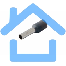 Наконечник штыревой втулочный изолированный F-9 мм 4 мм² (НШВи 4.0-9) серый Rexant