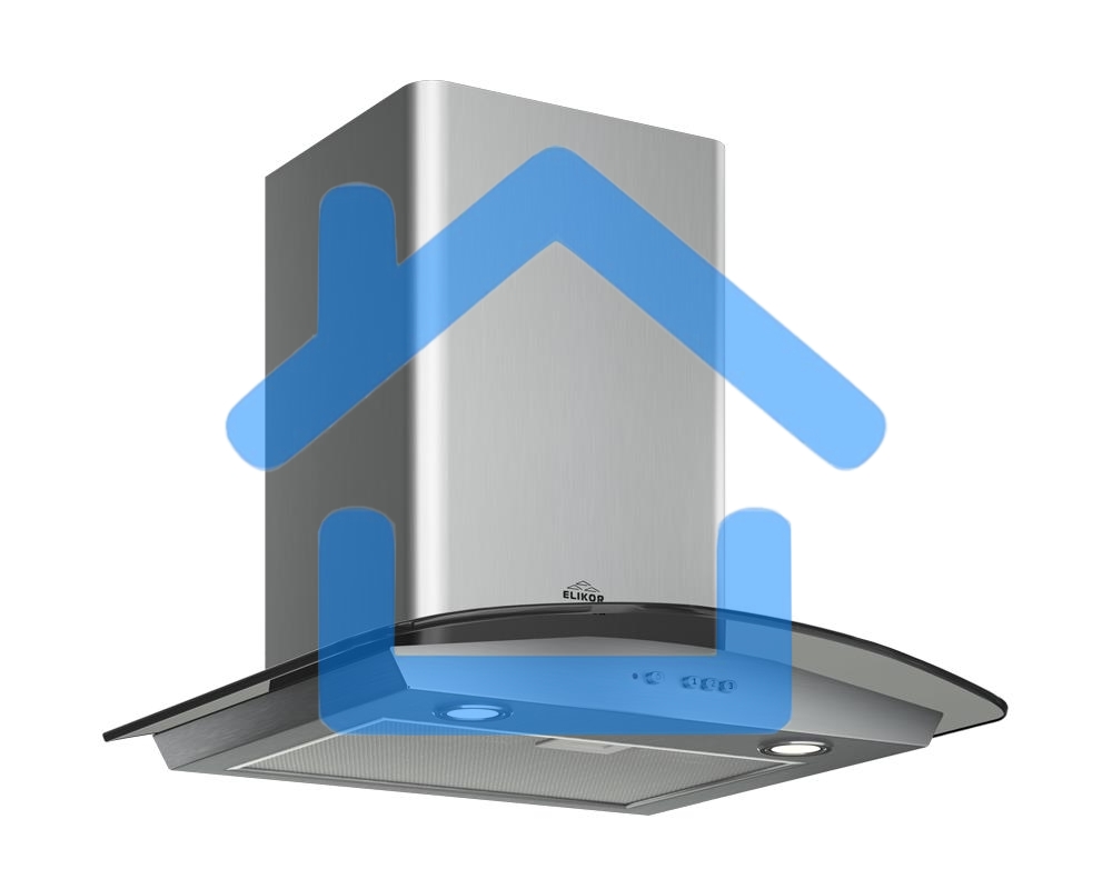 Вытяжка каминная Elikor Аметист 50Н-430-К3Д серебристый, 50 см, 430 куб. м/ч, 54 дБ