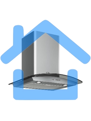 Вытяжка каминная Elikor Аметист 50Н-430-К3Д серебристый, 50 см, 430 куб. м/ч, 54 дБ