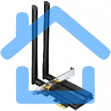 Адаптер 11AX 3000Mbps dual-band PCI-E adapter, 2402Mbps at 5G and 574Mbps at 2.4G, support Bluetooth 5.0, WPA2 encryption, two external Antennas.