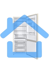 Холодильник Maunfeld MFF1857NFBG бежевый инвертер двухкамерный 336/117л морозилка снизу