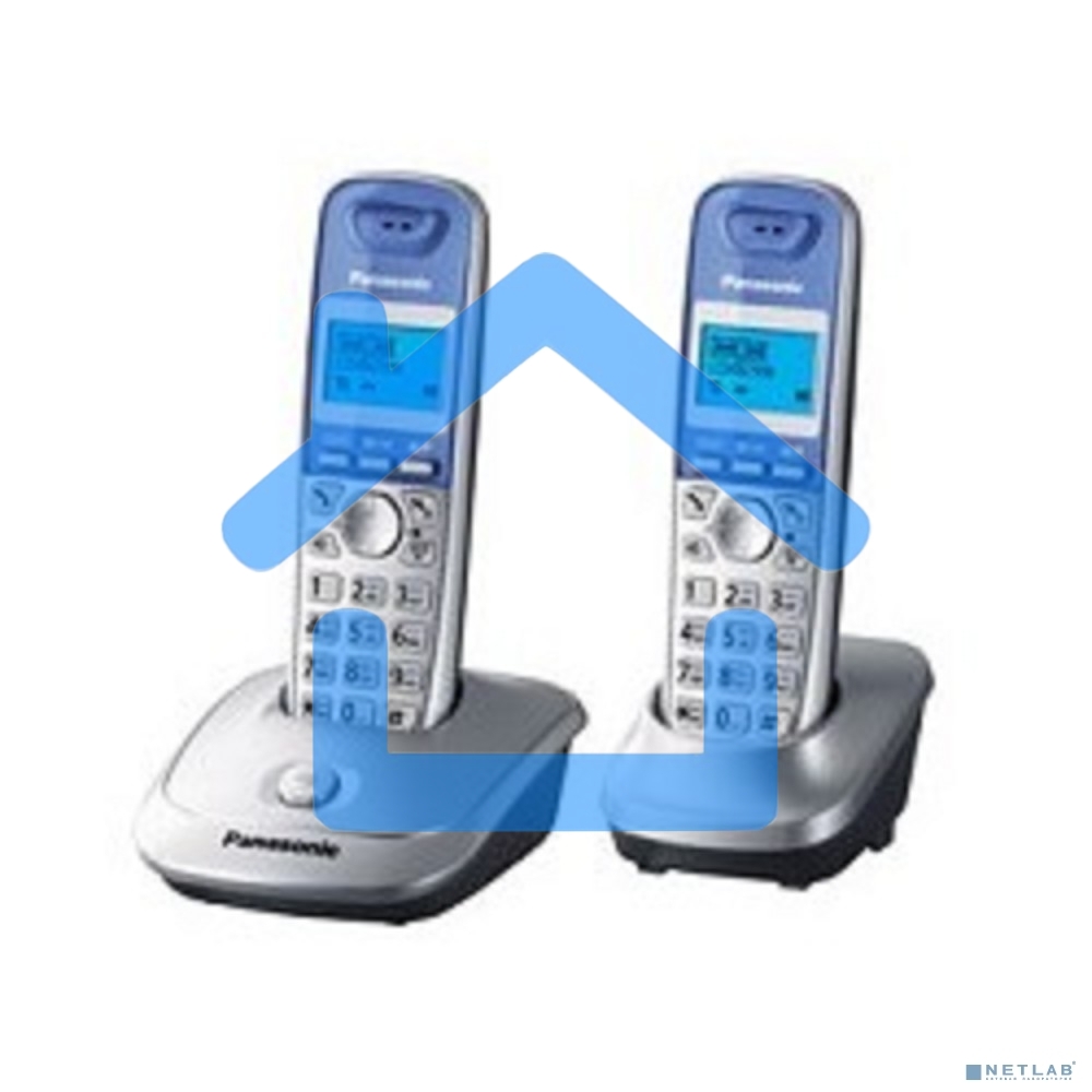 Телефон беспроводной (DECT) Panasonic KX-TG2512RUS (серебристый) Доп трубка в комплекте,АОН, Caller ID,спикерфон на трубке,полифония