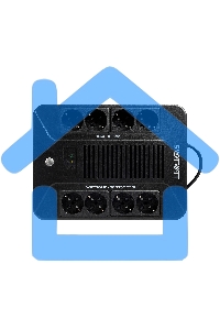 Источник бесперебойного питания SMARTWATT UPS SAFE PRO 1000 черный 1000/600 ВА/Вт, линейно-интерактивный, напольный/настенный, LED индикация, Shuko CEE7/4 - 8 шт. (4 шт. с резервным питанием, 4 шт. - сетевой фильтр)