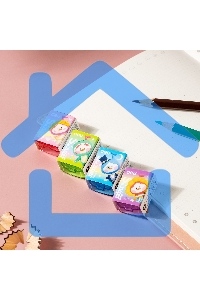 Точилка для карандашей ручная Deli EH552 Little Singer, 1 отверстие, пластик, ассорти, коробка