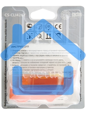 Картридж струйный Cactus CS-CLI426Y желтый (8,4 мл.) для Canon MG5140/5240/6140/8140/MX884