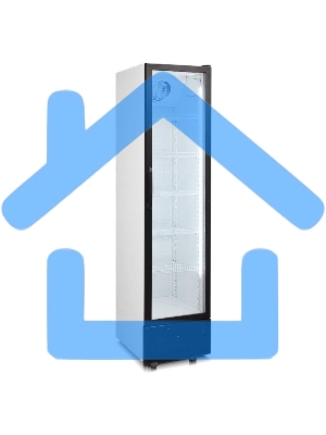 Холодильная витрина Бирюса Б-B390D черный однокамерный 385 л