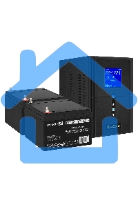 Комплект Источник бесперебойного питания EX295987RUS + батарея 26Aч EX282970RUS 2шт (инвертор, синус, для котла) ExeGate SineTower SZ-1000.LCD.AVR.2SH.1C13.USB 1000VA/800W, чистый синусоида, LCD дисплей, AVR, 2*Schuko+1*C13, USB, линейно-интерактивный, че