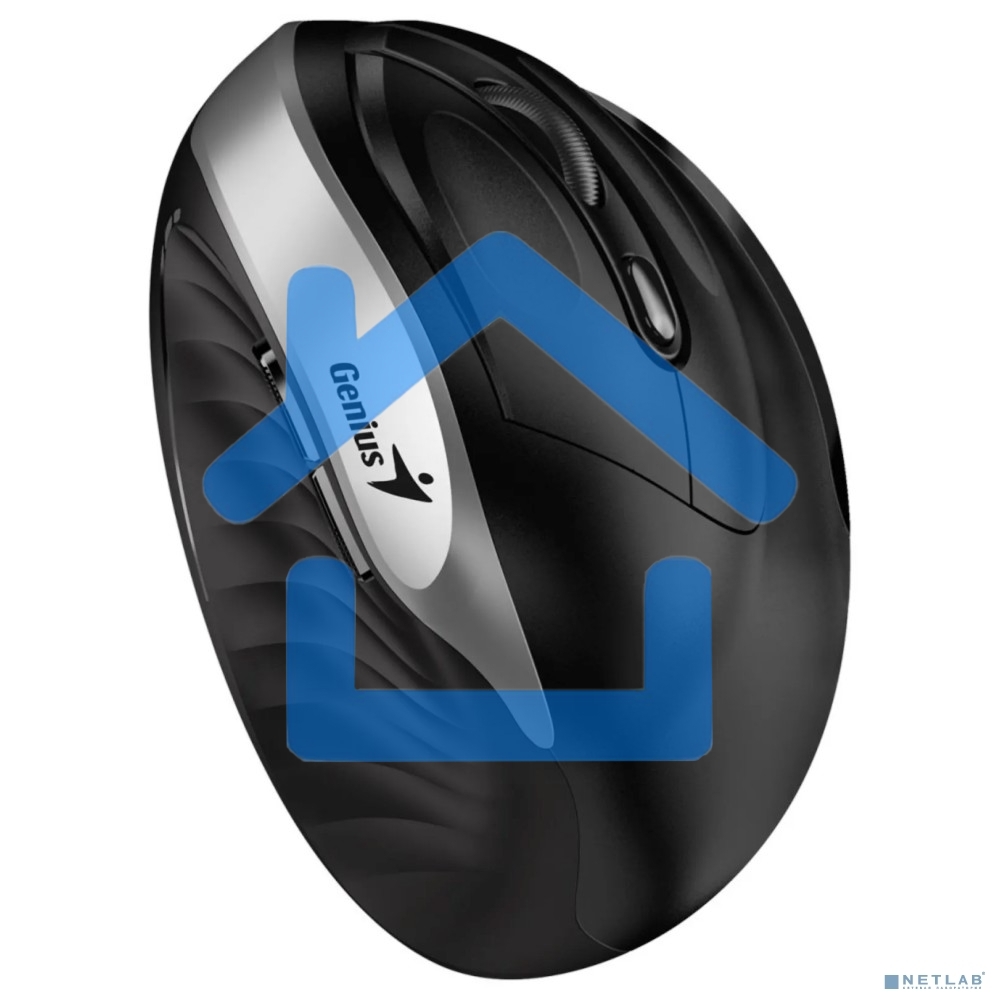 Мышь беспроводная Genius Ergo 8250S серебристый, 1600 dpi, радиоканал, USB, кнопки - 6