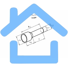 Наконечник штыревой втулочный изолированный F-9 мм 4 мм² (НШВи 4.0-9) серый Rexant