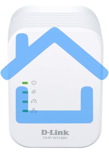 Беспроводной PowerLine-адаптер D-Link DHP-W310AV N300 с поддержкой HomePlug AV