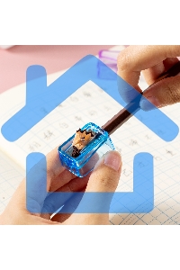 Точилка для карандашей ручная Deli EH552 Little Singer, 1 отверстие, пластик, ассорти, коробка