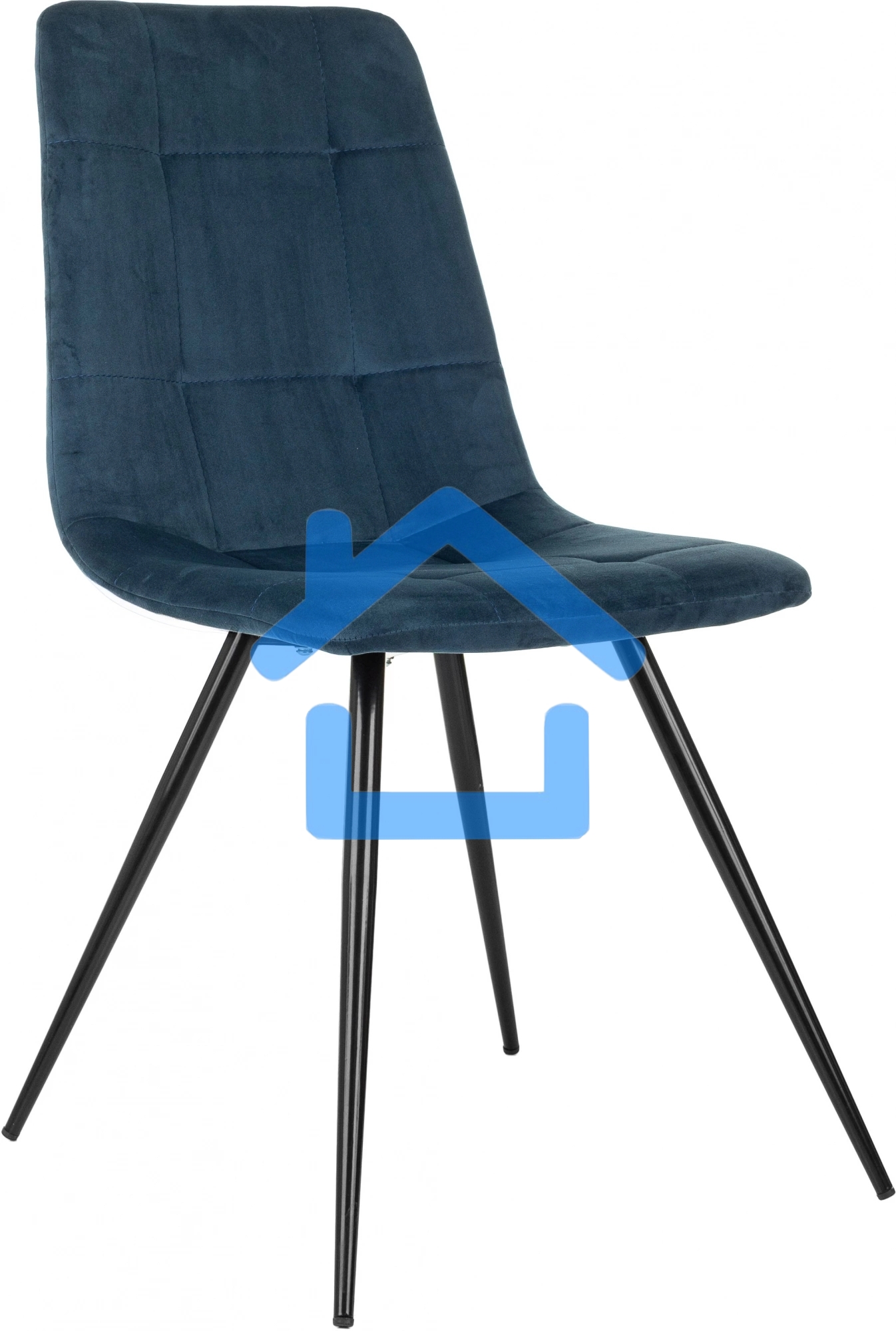 Стул для дома Бюрократ CH-K1_4 комплект 4шт синий Holland 58 металл черный на ножках (CH-K1_1/HL58_4)