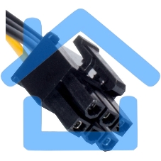 Переходник питания PCI-Express 6pin (от 2х разъемов Molex (IDE) блока питания), 15см ExeGate EX138937RUS