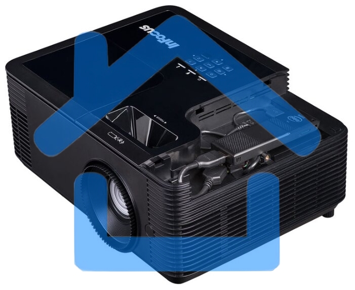 Проектор INFOCUS IN136 DLP, 4000 ANSI Lm, WXGA (1280x800), 28500:1, 1.54-1.72:1, 3.5mm in, Composite video, VGAin, HDMI 1.4aх3 (поддержка 3D), USB-A (для SimpleShare и др.), лампа 15000ч.(ECO mode), 3.5mm out, Monitor out (VGA), RS232, 21дБ, 4,5 кг