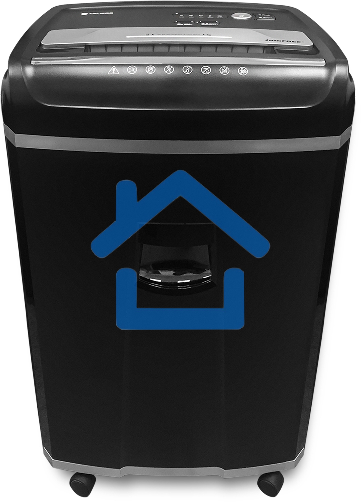 Шредер ГЕЛЕОС УМ35-4 (DIN P-4) фрагмент 3,9x30мм, 26 листов (70гр./м²), 35 литров, Уничт.скобы,скрепки,пл.карты,CD. TouchGuard.JamFree.ECO